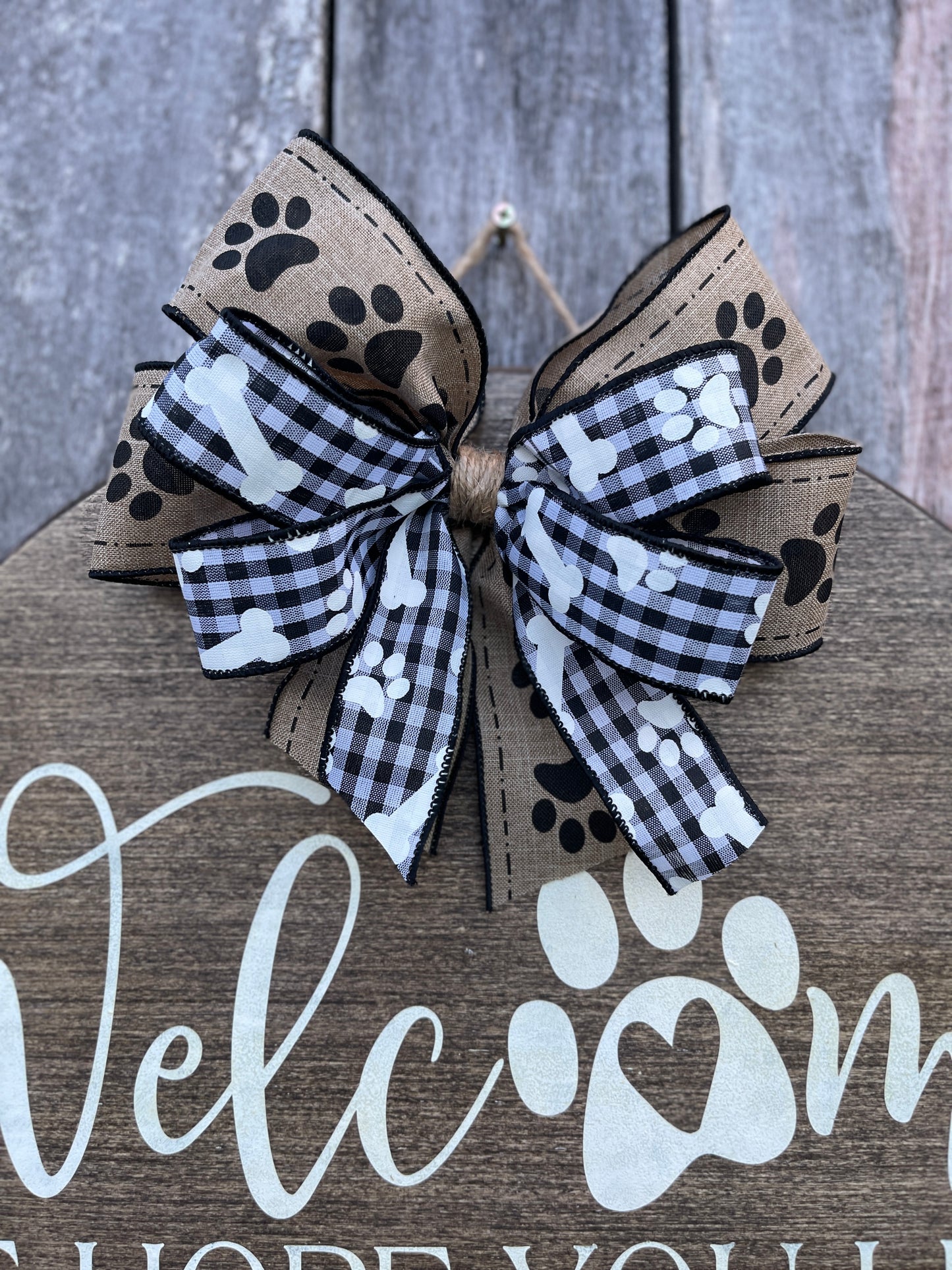 Welcome, We Hope You Love Dogs Door Hanger