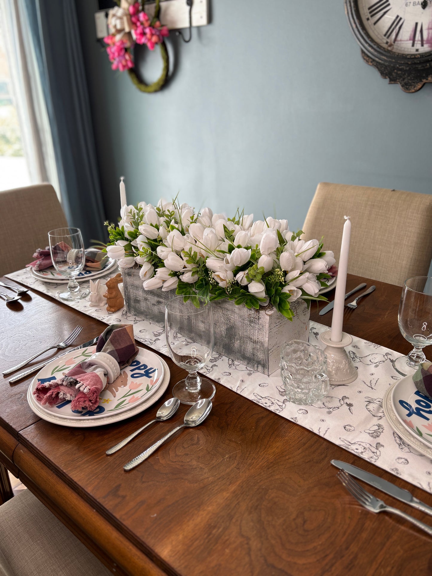 Farmhouse Spring Tulip Centerpiece