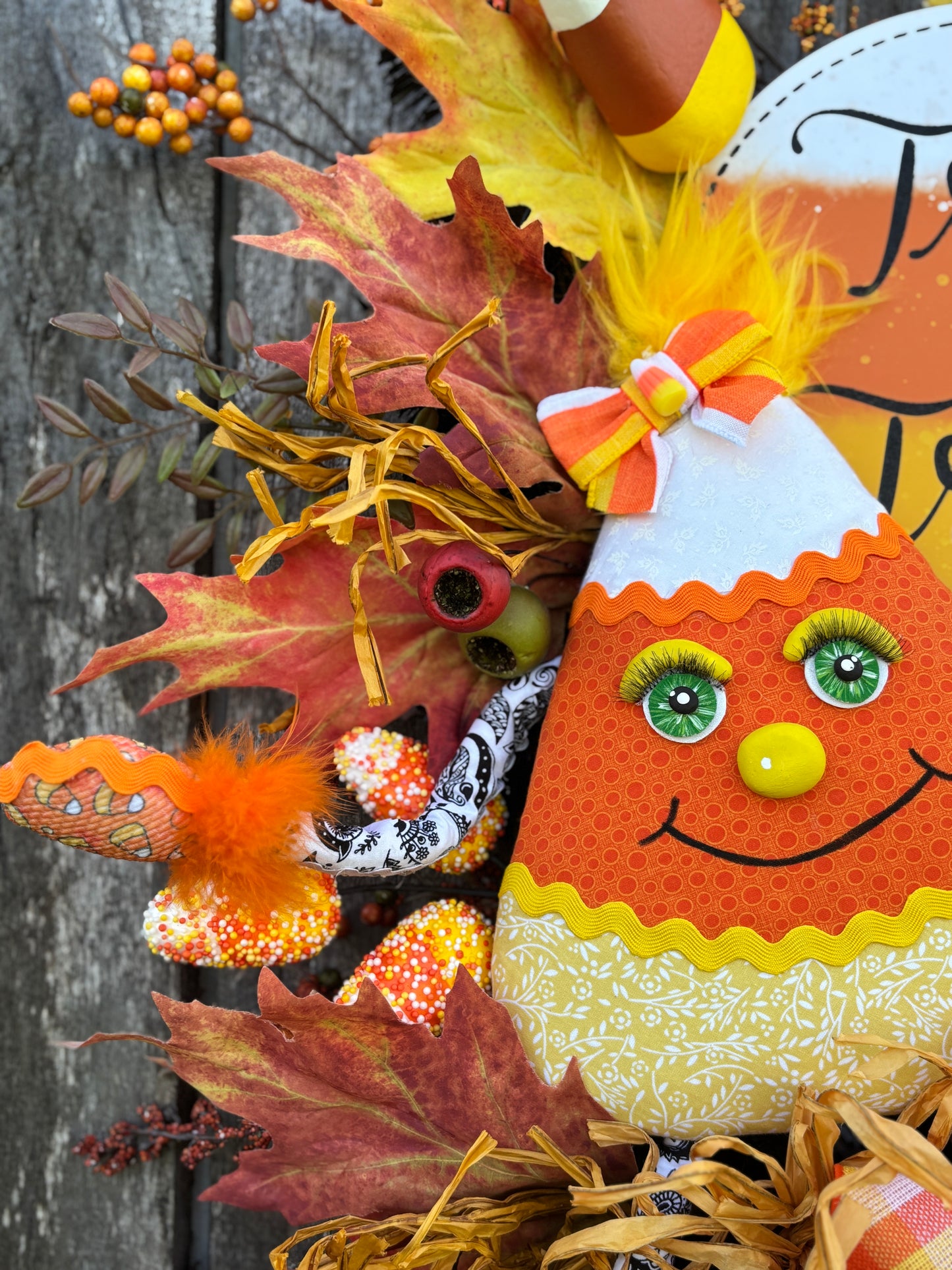 Candy Corn Cutie Wreath