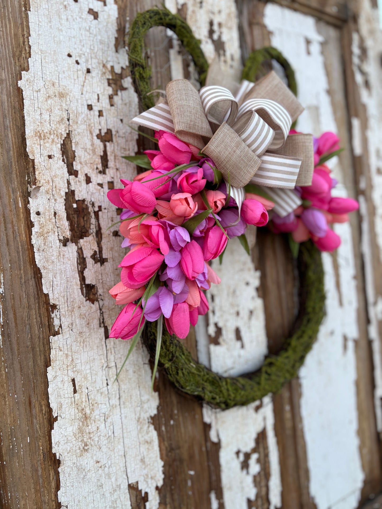 Pink Tulip Moss Bunny