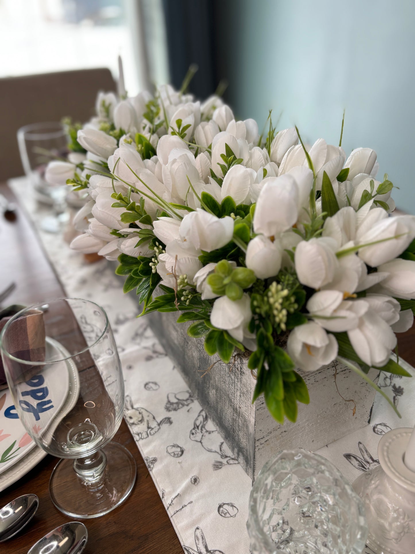 Farmhouse Spring Tulip Centerpiece