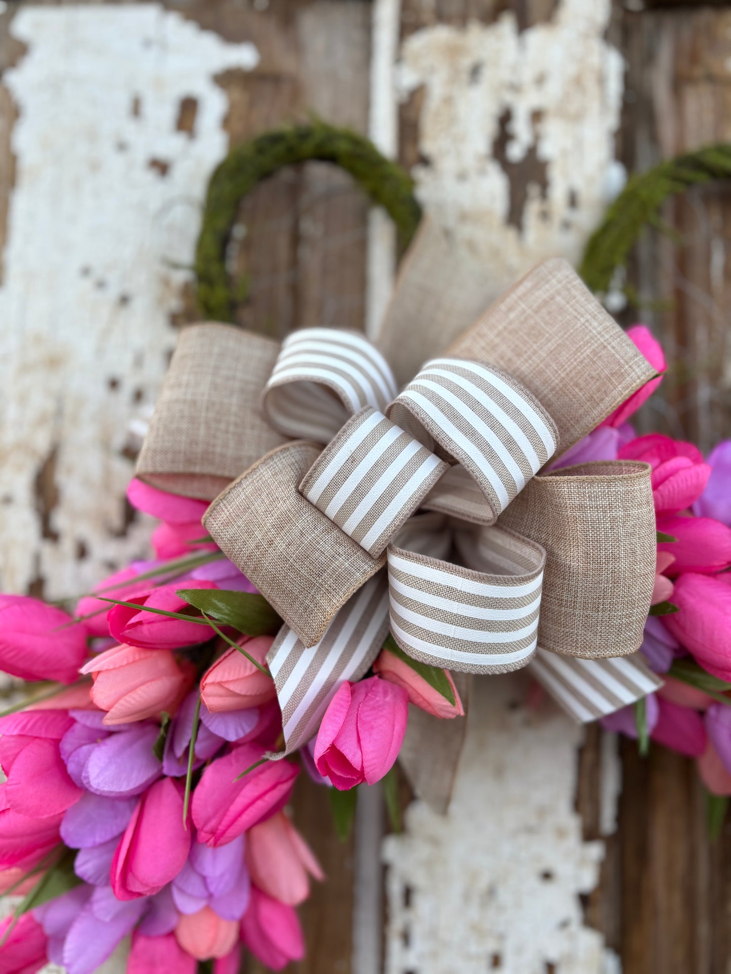 Pink Tulip Moss Bunny