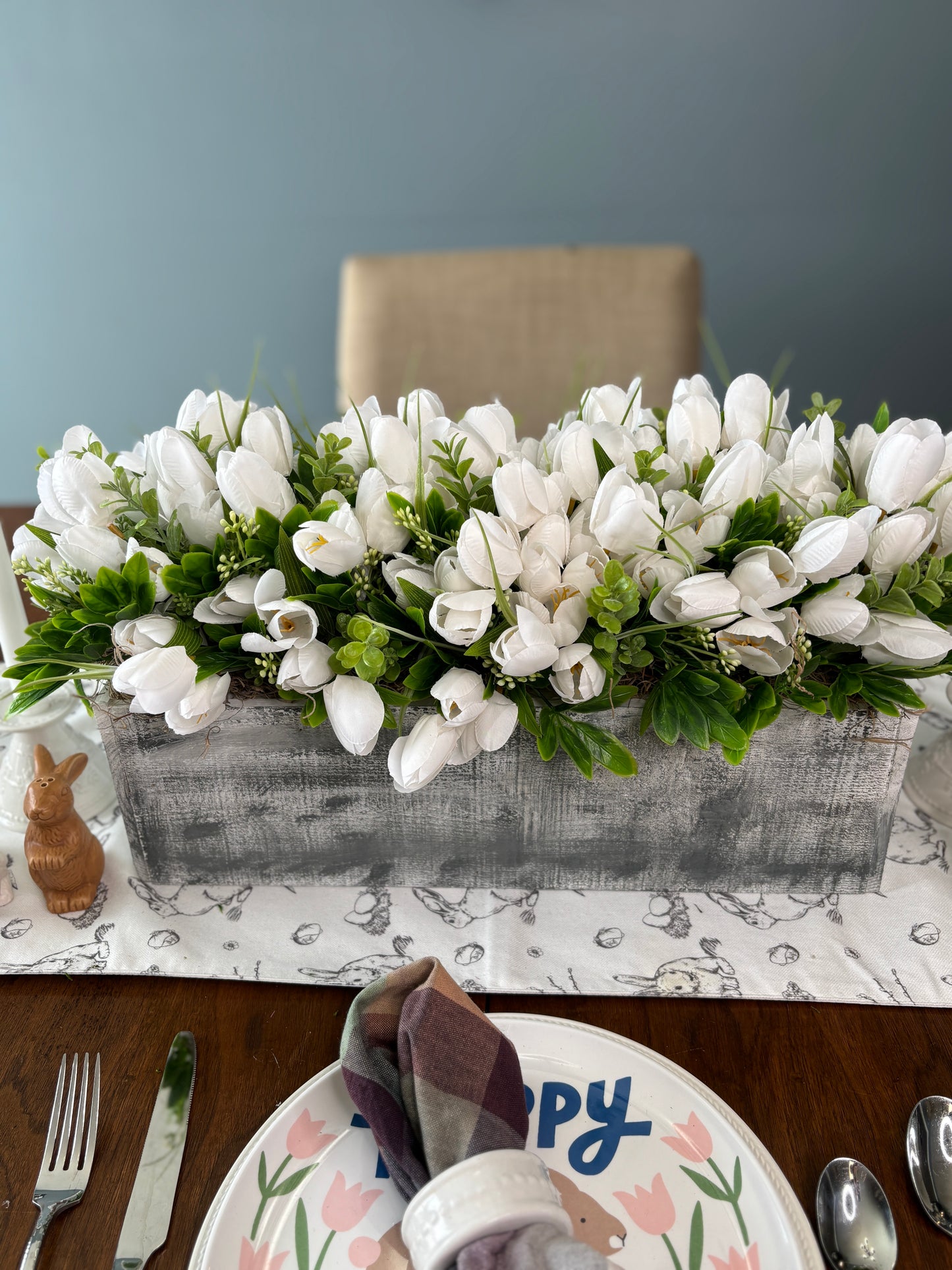 Farmhouse Spring Tulip Centerpiece