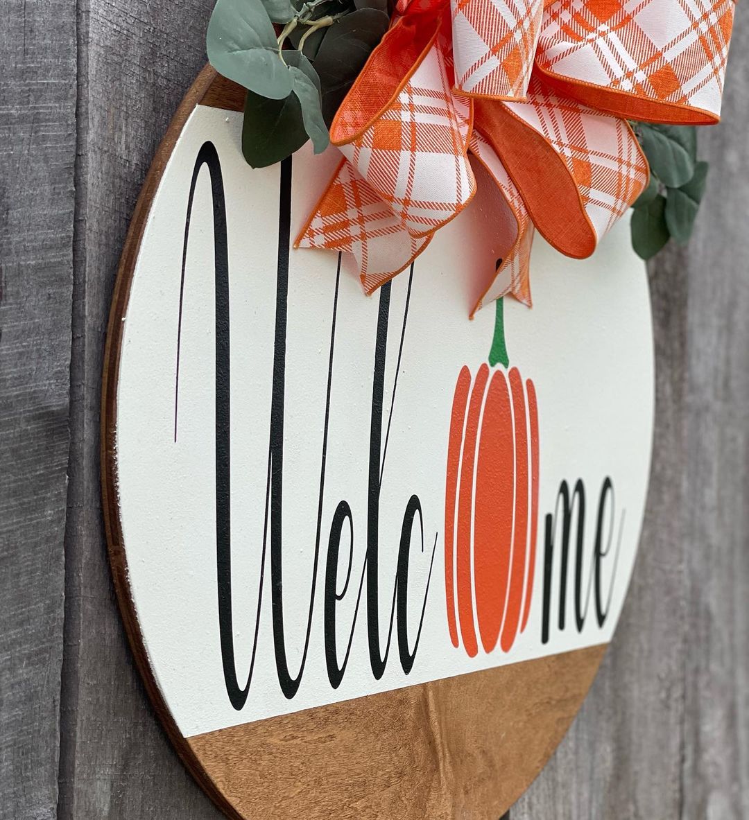 Welcome Pumpkin Sign