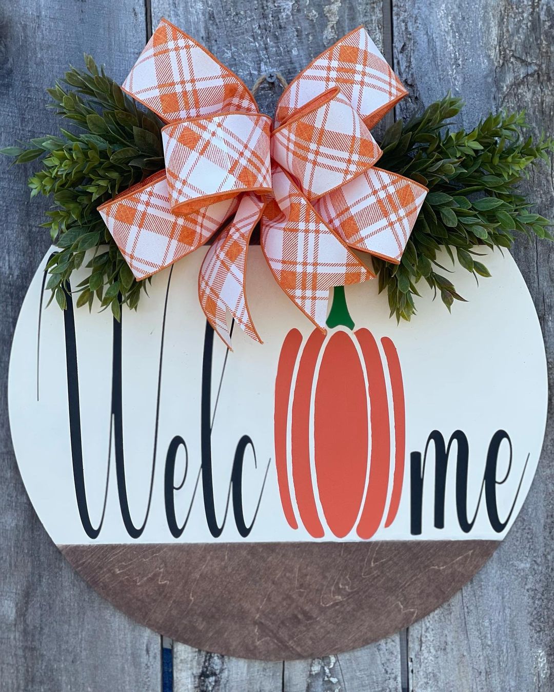 Welcome Pumpkin Sign
