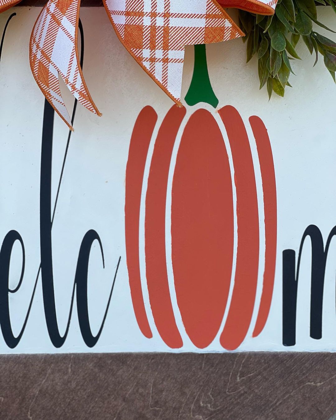 Welcome Pumpkin Sign