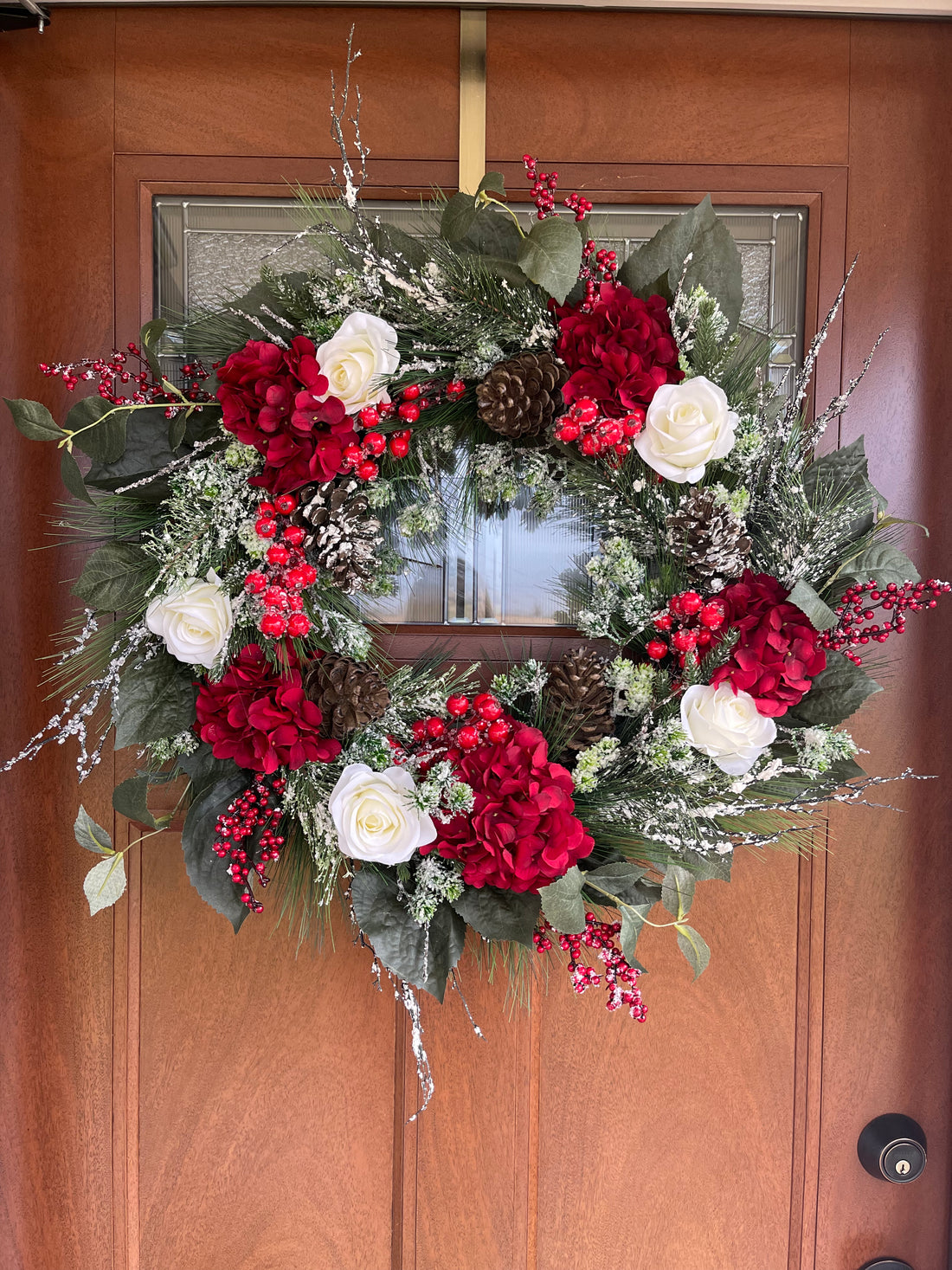 The Joyful Wreath, Christmas Wreath, Full Christmas Wreath for Front Door, Holiday Neutral Wreath