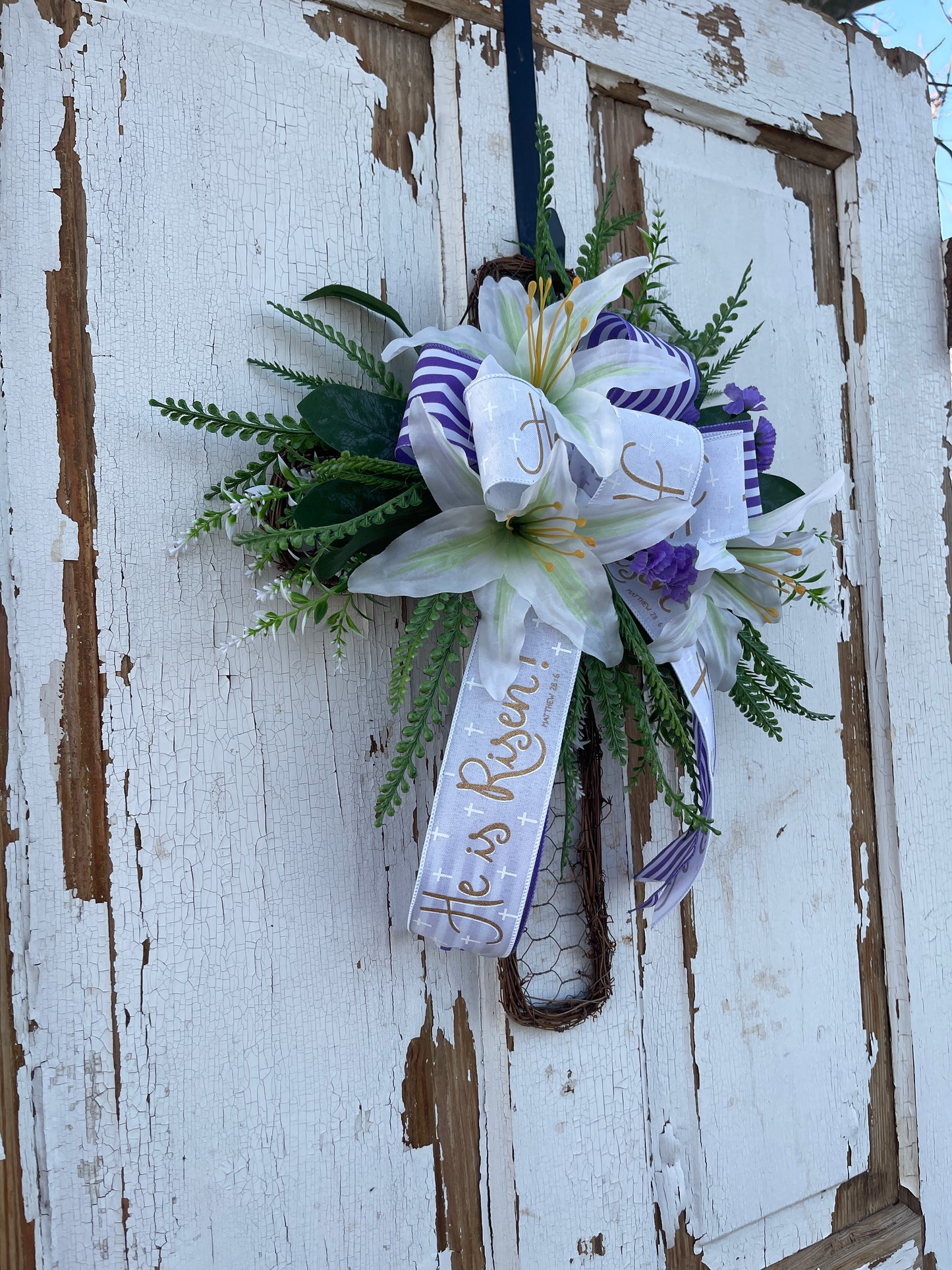 Easter Cross Wreath