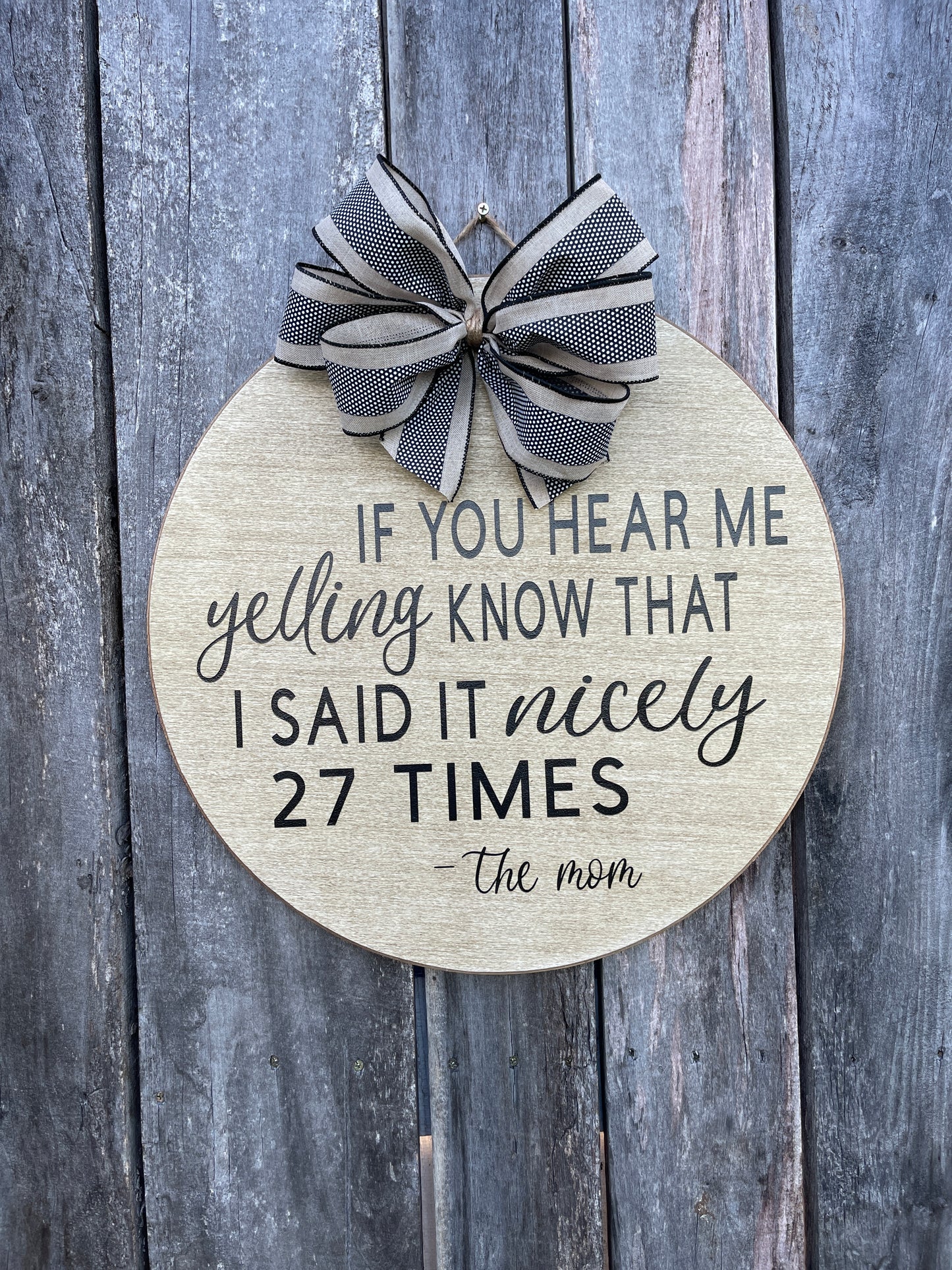 The Mom Door Hanger