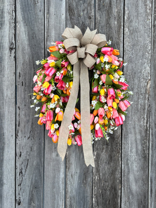 Tulip Kisses Wreath