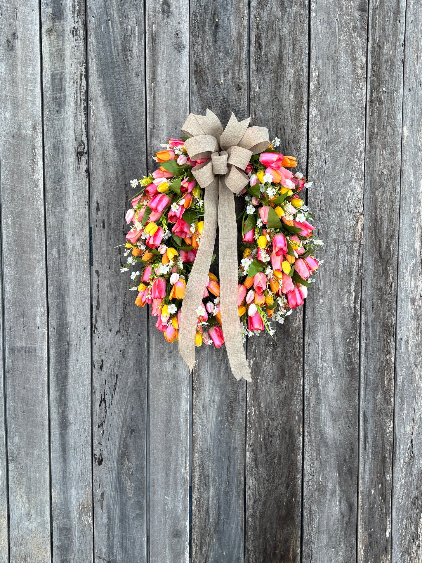 Tulip Kisses Wreath